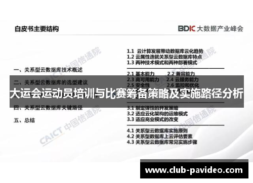 大运会运动员培训与比赛筹备策略及实施路径分析