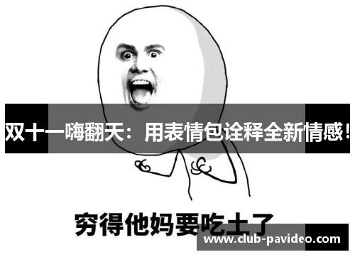 双十一嗨翻天：用表情包诠释全新情感！